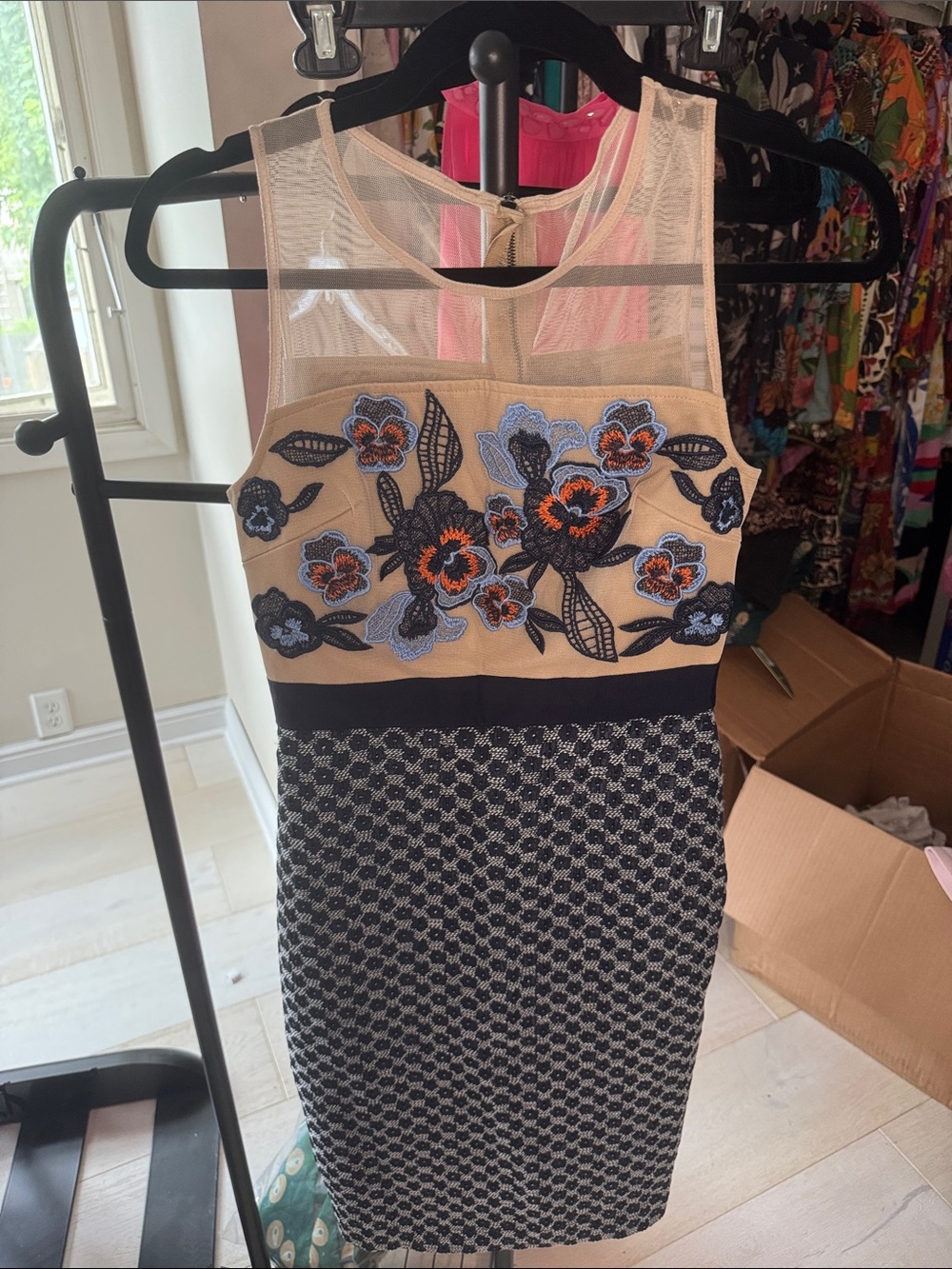 Moulinette Soeurs for Anthropologie Embroidered Floral Sheath Dress